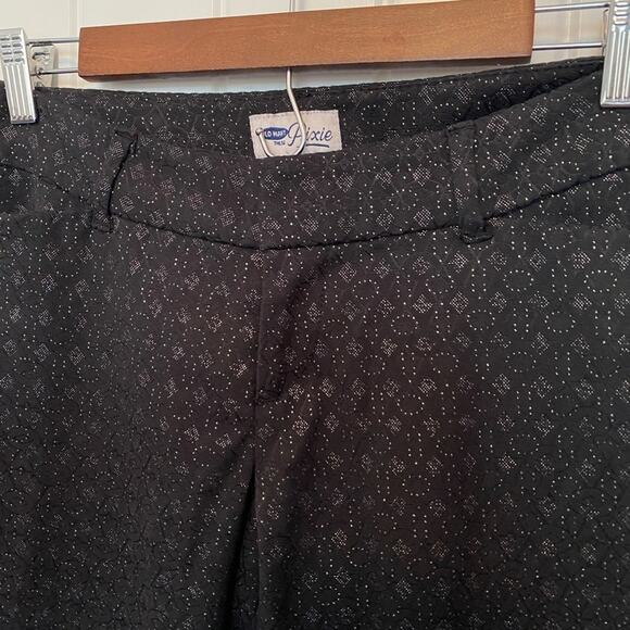 Old Navy The Pixie Sexy Fairy Black Sparkle Geometric Skinny Ankle Pants Size 2 - Picture 5 of 12